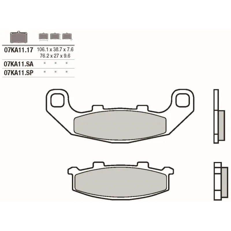 Pastillas de freno moto Brembo genuinas 07KA1117