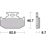 Pastillas de freno moto Brembo orgánicas 07KA12TT