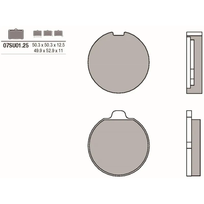 Pastillas de freno moto Brembo genuinas 07SU0125