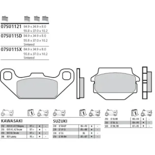 Pastillas de freno moto Brembo genuinas 07SU1132