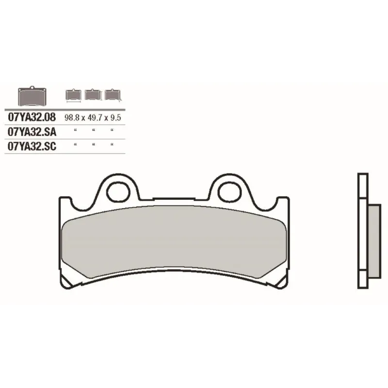 Pastillas de freno moto Brembo Racing SC 07YA32