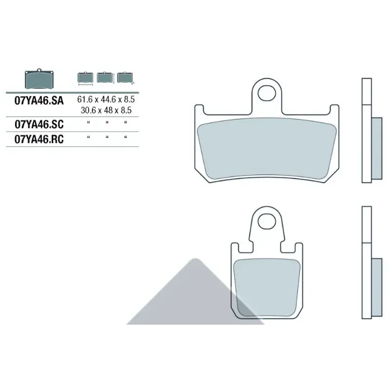 Pastillas de freno moto Brembo Racing SC. 07YA46SC