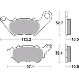 Pastillas de freno moto Brembo orgánicas 07YA53CC