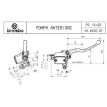 BOMBA DE FRENO DELANTERO BREMBO RACING AXIAL PS 13 CON DEPÓSITO 10462095