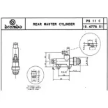 Bomba de Freno Trasero Brembo Racing PS 11C – Ø11 mm, dorada – Ref. 10477651