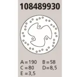 Disco Brembo Genuine Aprilia-Piaggio 50 108489930