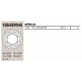 Disco de freno trasero Brembo Genuine 108489946