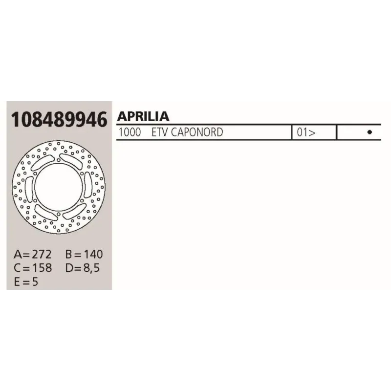 Disco de freno trasero Brembo Genuine 108489946