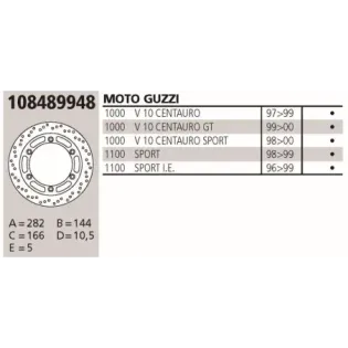 Disco de freno Brembo Genuine 108489948