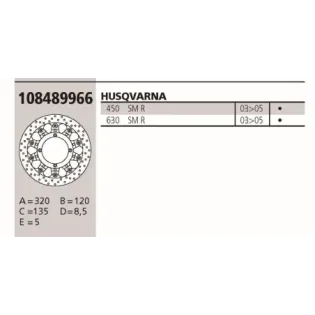 Disco de freno Brembo Genuine  Husqvarna SMR 108489966