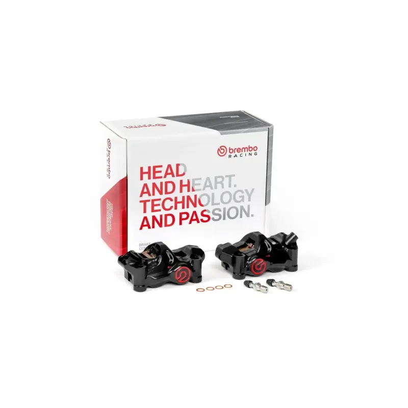 PINZAS DE FRENO RADIALES BREMBO RACING CNC P4 32 CAFÈ RACER .484 100MM