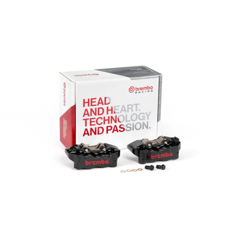 PINZAS BREMBO RACING PINZAS DE FRENO RADIALES CNC GP4-RB NEGRAS 100MM 220B47330