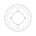Disco de freno moto Brembo fijo Serie Oro 68B407N9