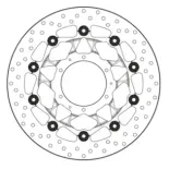 Disco de freno moto Brembo fijo Serie Oro 78B40876