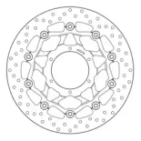 Disco de freno moto Brembo fijo Serie Oro 78B40877