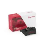 Pinza Brembo Stylema negro y rojo Izquierda 100mm 920D02092