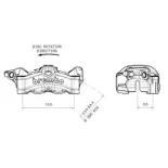 Pinza Brembo Stylema negro y rojo Izquierda 100mm 920D02092