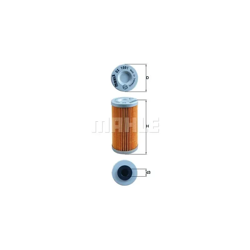 Filtro de aceite MAHLE OX1091