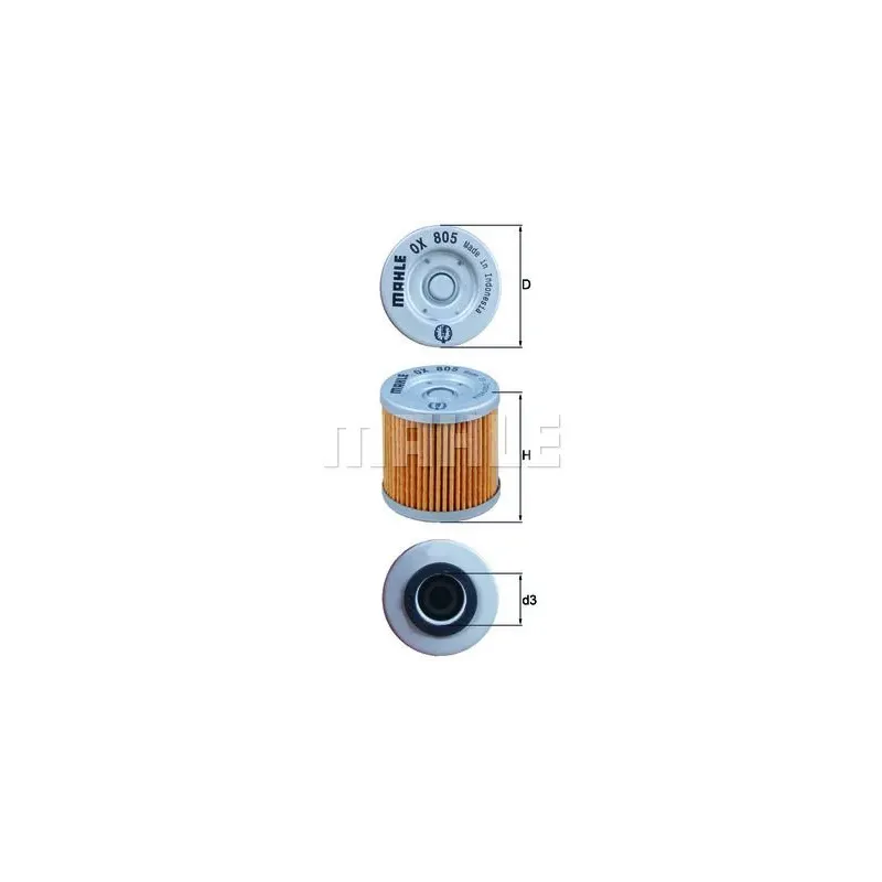 Filtro de aceite MAHLE OX805