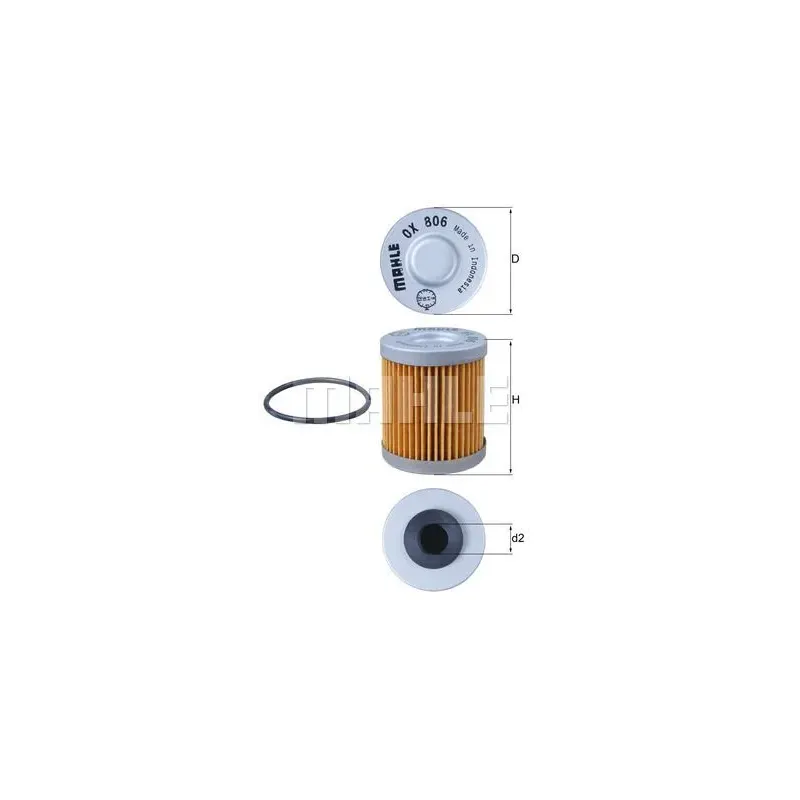 Filtro de aceite MAHLE OX806D