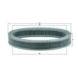 MAHLE LX527 Filtro de aire