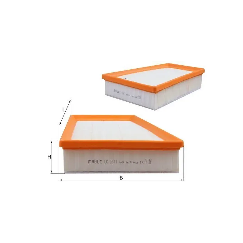 MAHLE LX2631 Filtro de aire