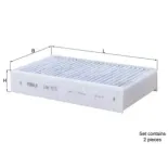 MAHLE LAK873/S Filtro, aire habitáculo