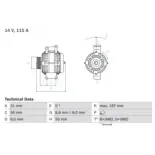 BOSCH 0986043660 Alternador