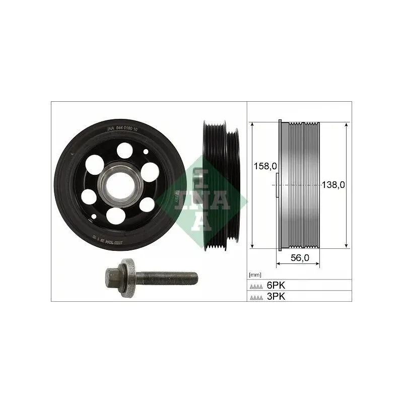 Schaeffler INA 544018020 Kit poleas, cigüeñal