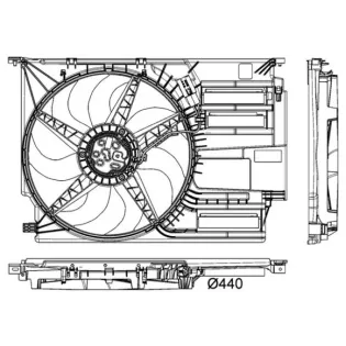 MAHLE CFF403000P Ventilador, refrigeración del motor
