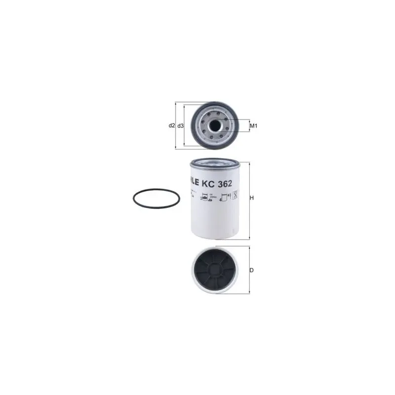 MAHLE KC362D Filtro combustible