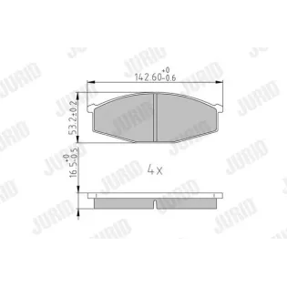 JURID 572361J Juego de pastillas de freno