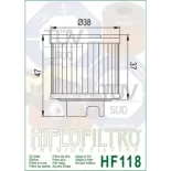 Filtro de aceite Hiflofiltro HF118