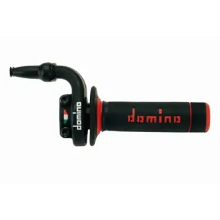 Acelerador Domino KRE03 con puño negros-rojos 3381.03-02