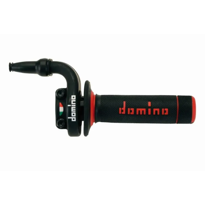 Acelerador Domino KRE03 con puño negros-rojos 3381.03-02