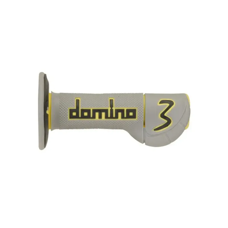Puños Domino EXP3 OffRoad gria-amarillo-negro