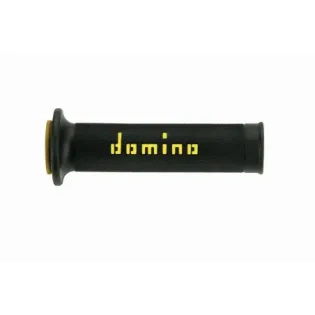 Puños de Domino A010 Racing negro-amarillo A01041C4740B7-0