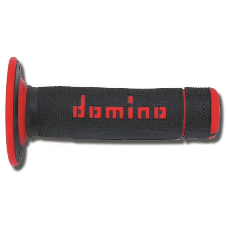 Puños de Domino A020 Off Road negro-rojo A02041C4240A7-1