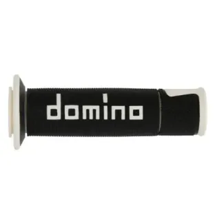 Puños de Domino negro/blanco carretera-racing A45041C4640B7-0