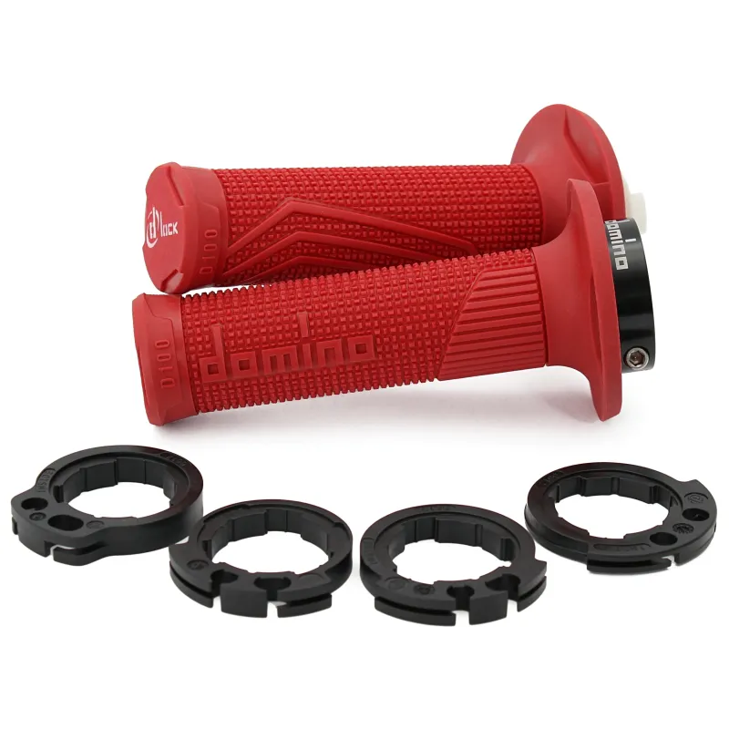 Puños Domino D-Lock Rojos con anillos Push-Pull - D10046C4200A9-0