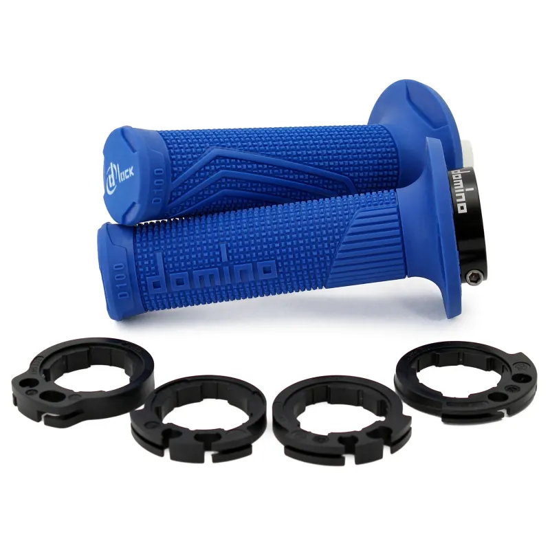 Puños Domino D-Lock azul con anillos Push-Pull - D10046C4800A9-0