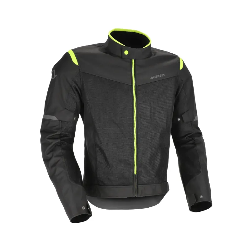 Chaqueta Acerbis CE Ramsey Vented 2.0 color negro y amarillo - 0026149.318