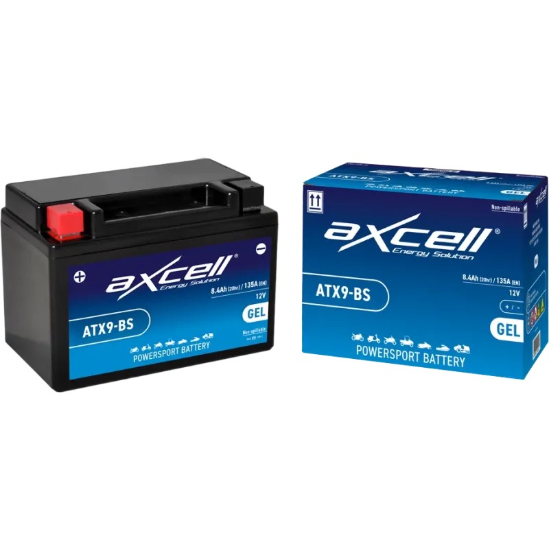 Batería moto Axcell GEL ATX9-BS YTX9BS