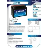 Batería moto Axcell GEL ATX9-BS YTX9BS