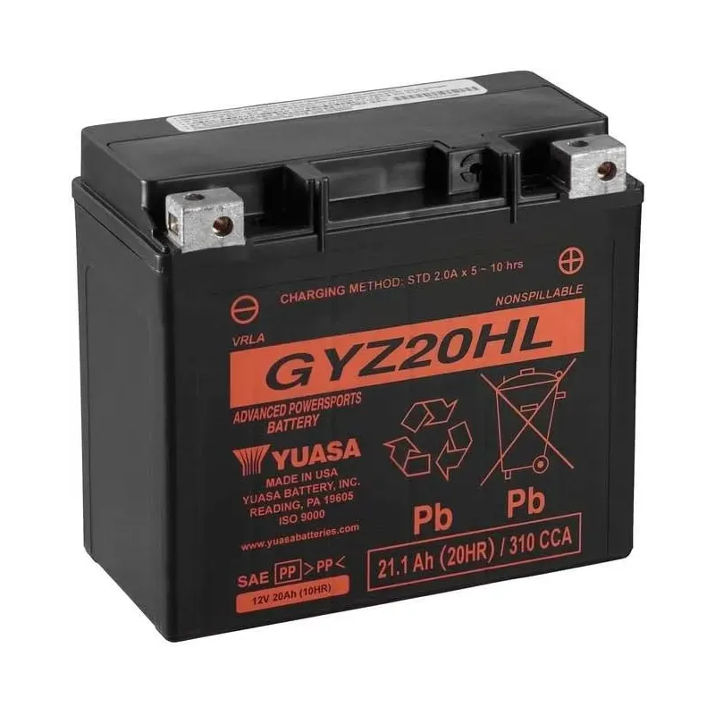Batería para motocicleta Yuasa MF 21.1Ah WC - GYZ20HL