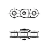 Eslabón de medio paso para cadena Regina Trial