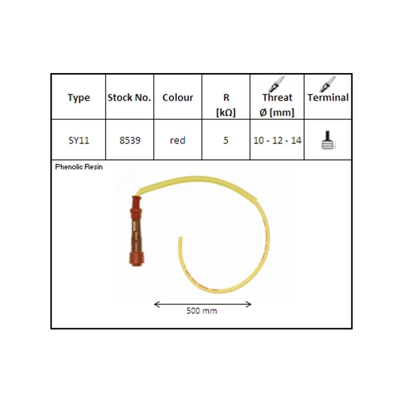 Pipa bujía de moto NGK 8539 SY11