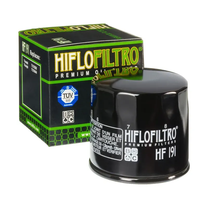Filtro de aceite Hiflofiltro HF191 – Compatible Benelli, Peugeot, Triumph