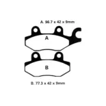 Pastillas de freno orgánica EBC SFA197