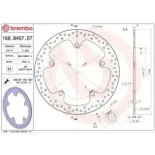 Disco de freno moto Brembo fijo Serie Oro 168B407D7 con kit de montaje